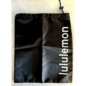 Lululemon Drawstring Shoe Dust Bag 18”x15” Black Polyester Lightweight Brand New